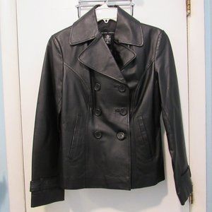 New York & Company Double Breasted Leather Jacket